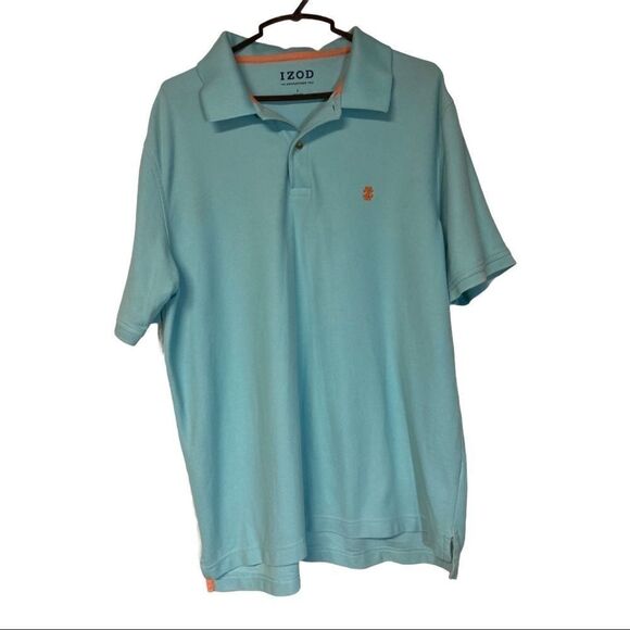IZOD men’s polo shirt, large, Blue. - Picture 1 of 9